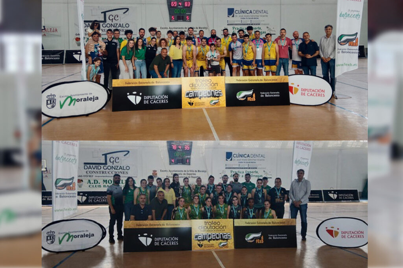 ADC Diputación y CB Alqazeres Verde, equipos ganadores en el Trofeo Diputación de Cáceres de Baloncesto
