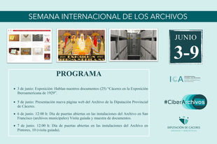 Diputación se suma a la Semana Internacional de los Archivos y estrena nueva página web de su servicio de archivo y biblioteca