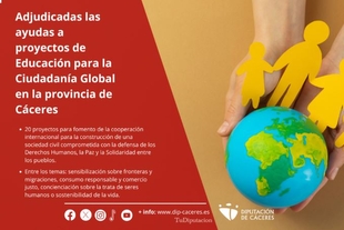 Adjudicadas las ayudas al desarrollo de proyectos de Educación para la Ciudadanía Global en la provincia de Cáceres