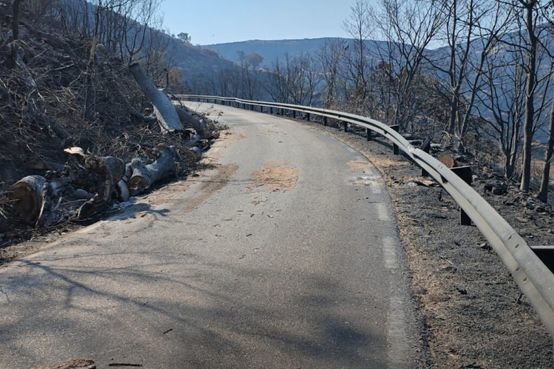 Diputación de Cáceres, a través de su servicio de mantenimiento de carreteras, está trabajando para restablecer la circulación en el puerto de Hondura