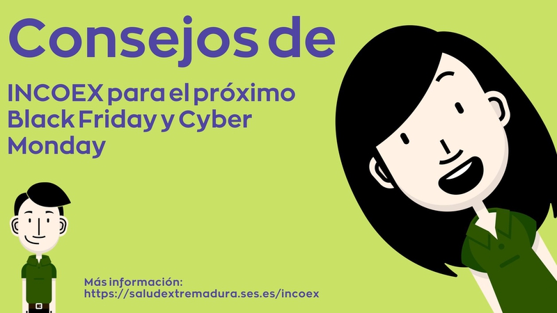 El Instituto de Consumo de Extremadura difunde una guía de consejos para un ''Black Friday y Cyber Monday'' seguros y responsables