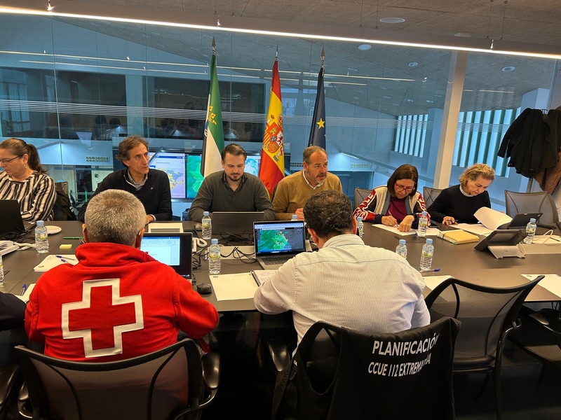 La Junta mantiene la situación operativa 1 de los planes PLATERCAEX e INUNCAEX ante las previsiones de la borrasca Marta en la región