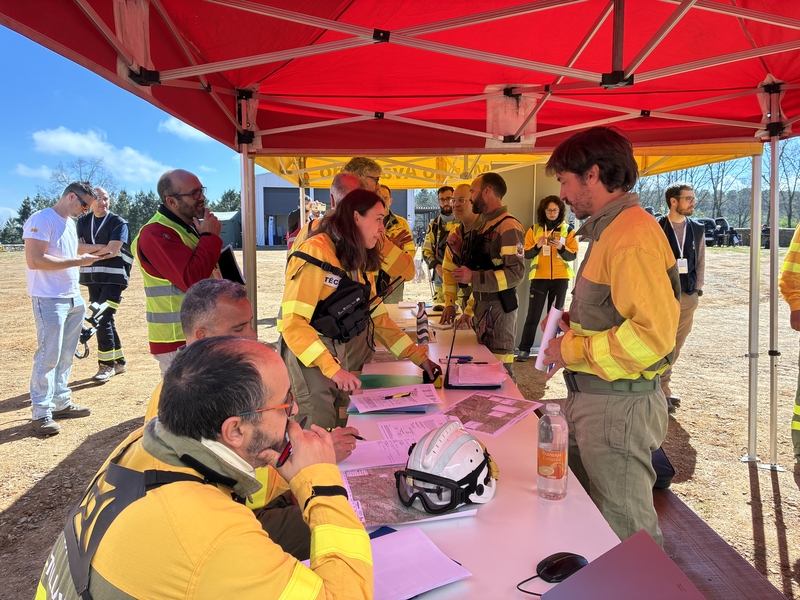 El Plan Infoex participa en un simulacro de incendio forestal entre Extremadura y Castilla y León