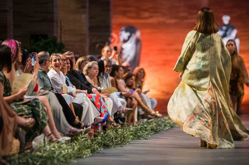 Guardiola asiste a la presentación de la colección de moda sostenible 'Micropaisajes' en el Museo Nacional de Arte Romano